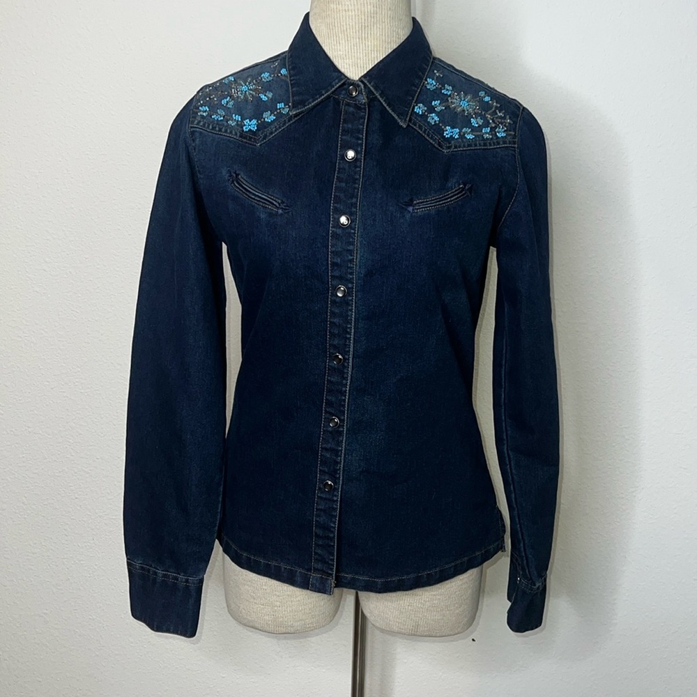 Wrangler Beaded Western Snap Up Shirt